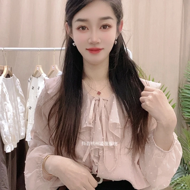 新品白搭韩系系带小衫2510