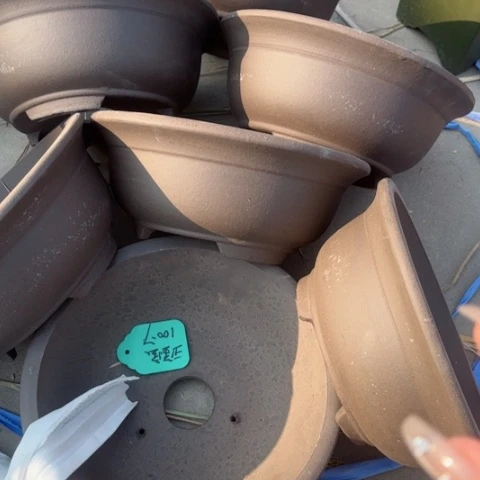 紫砂花盆100-7。27-11