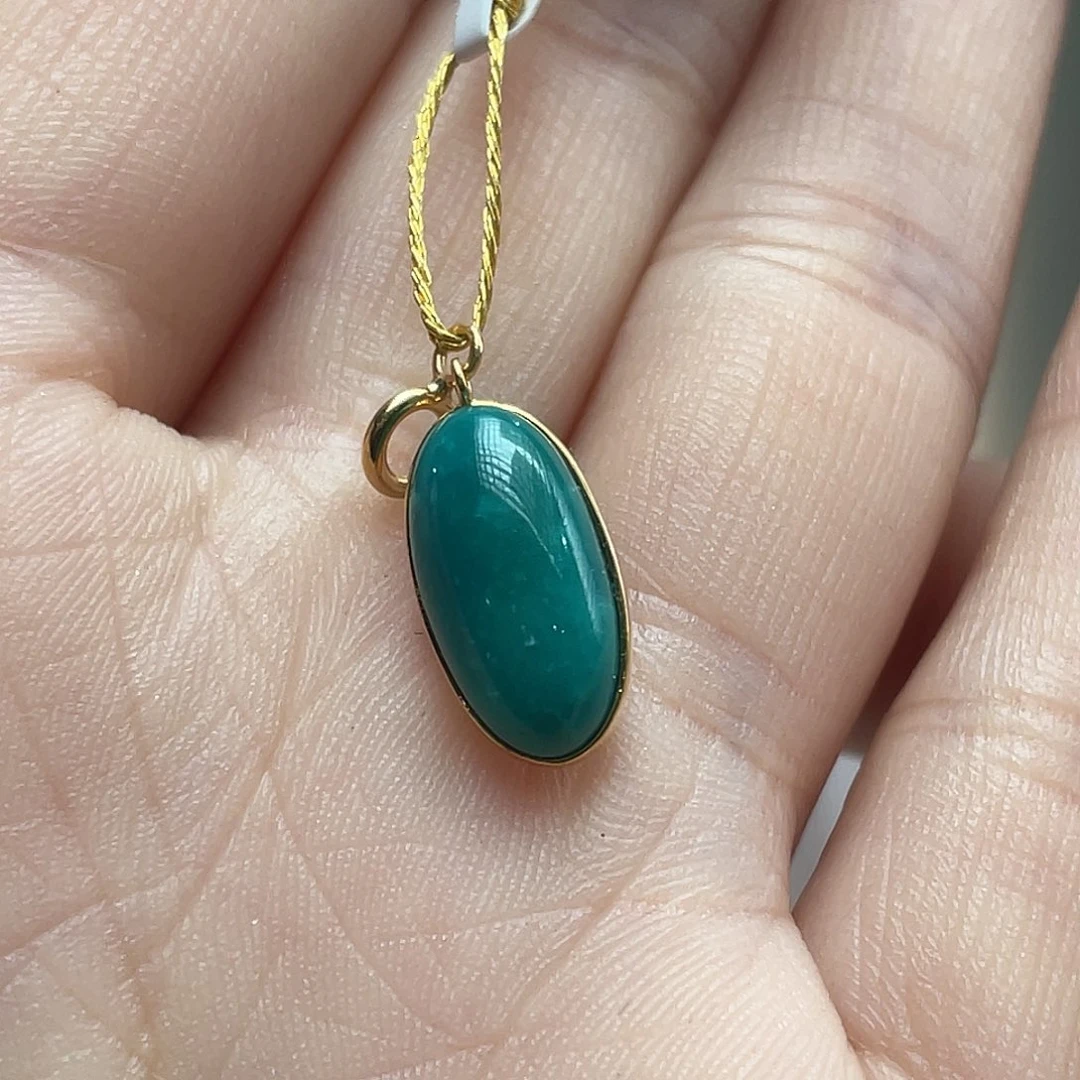 绿松石18K金镶嵌颈饰