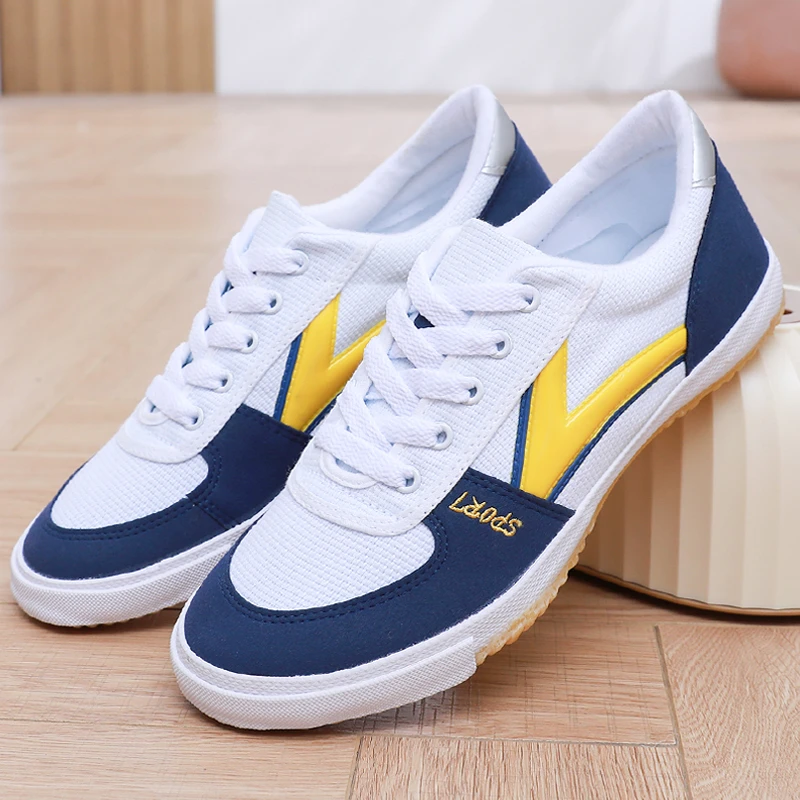 乒乓球鞋牛筋底耐磨帆布鞋透气男女乒羽训练鞋橡胶防滑跑步运动鞋