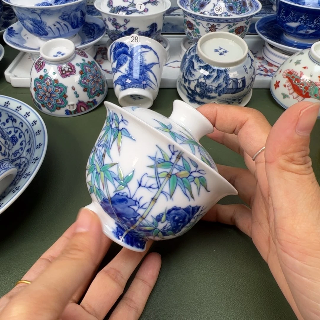 陶瓷景德镇纯手工纯手绘茶具木木79