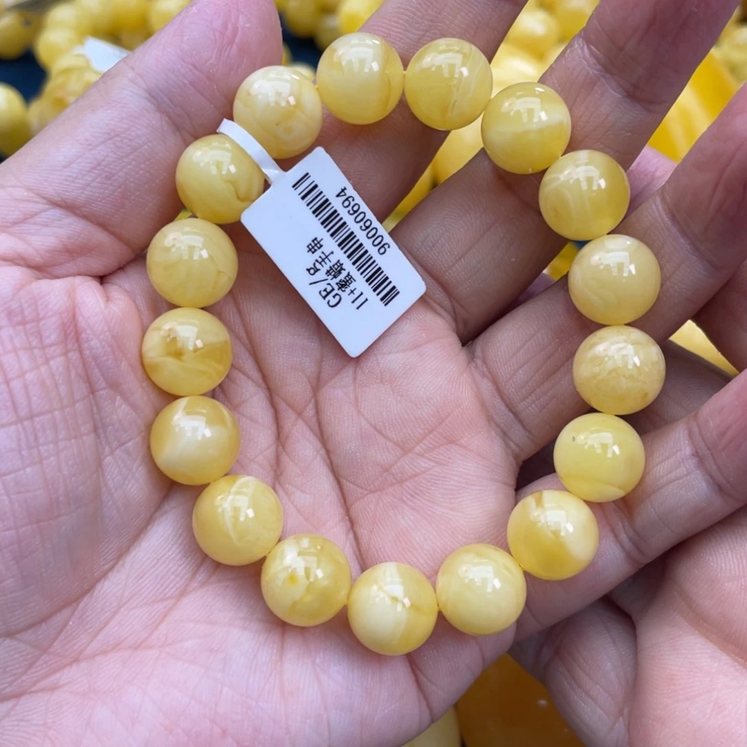 琥珀裸石未镶嵌琥珀蜜蜡11m m