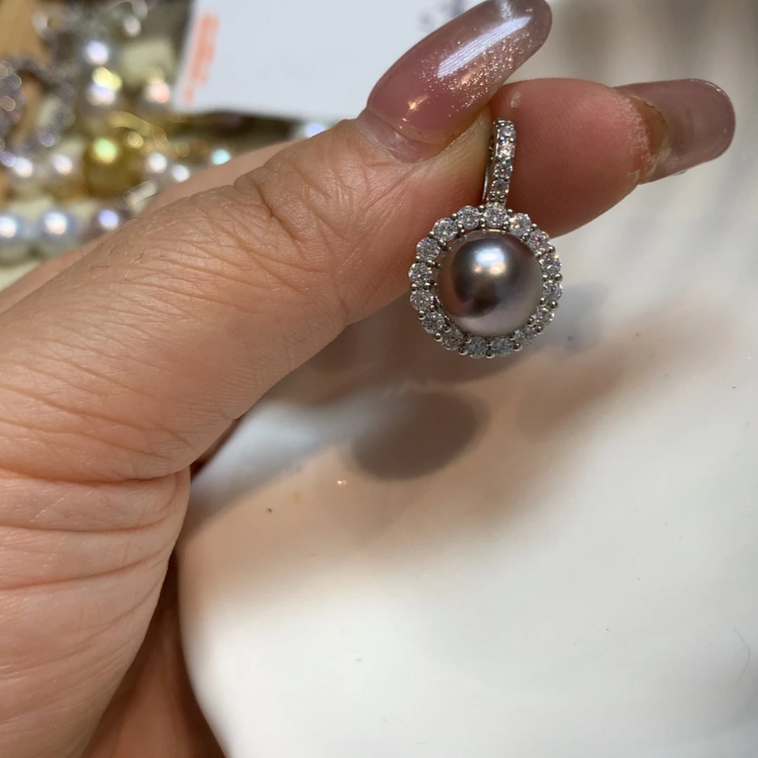 海水珍珠颈饰银S925镶嵌