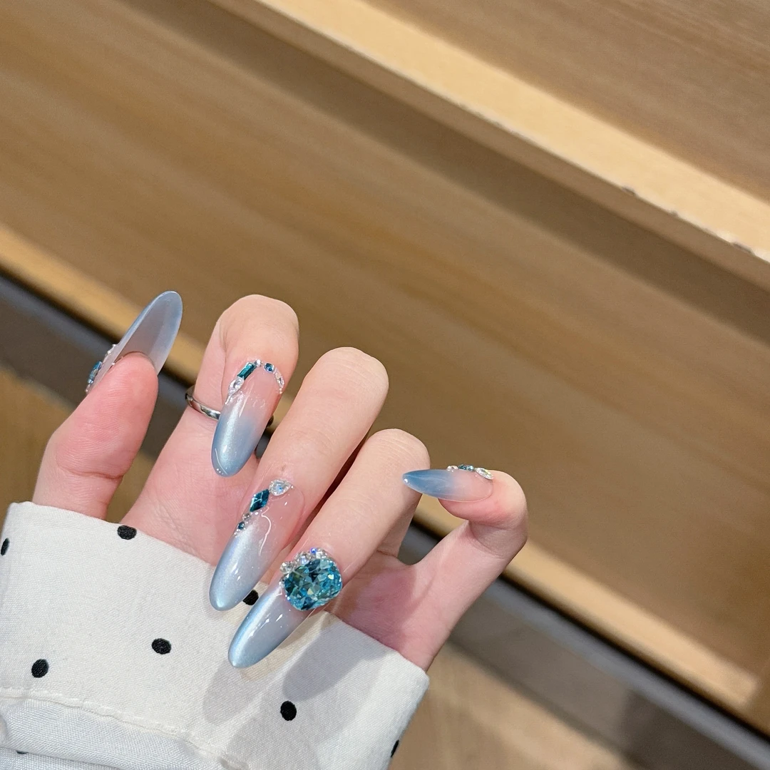 【海洋之星】纯手工穿戴甲ins百搭气质爆闪显白指甲贴美甲贴片