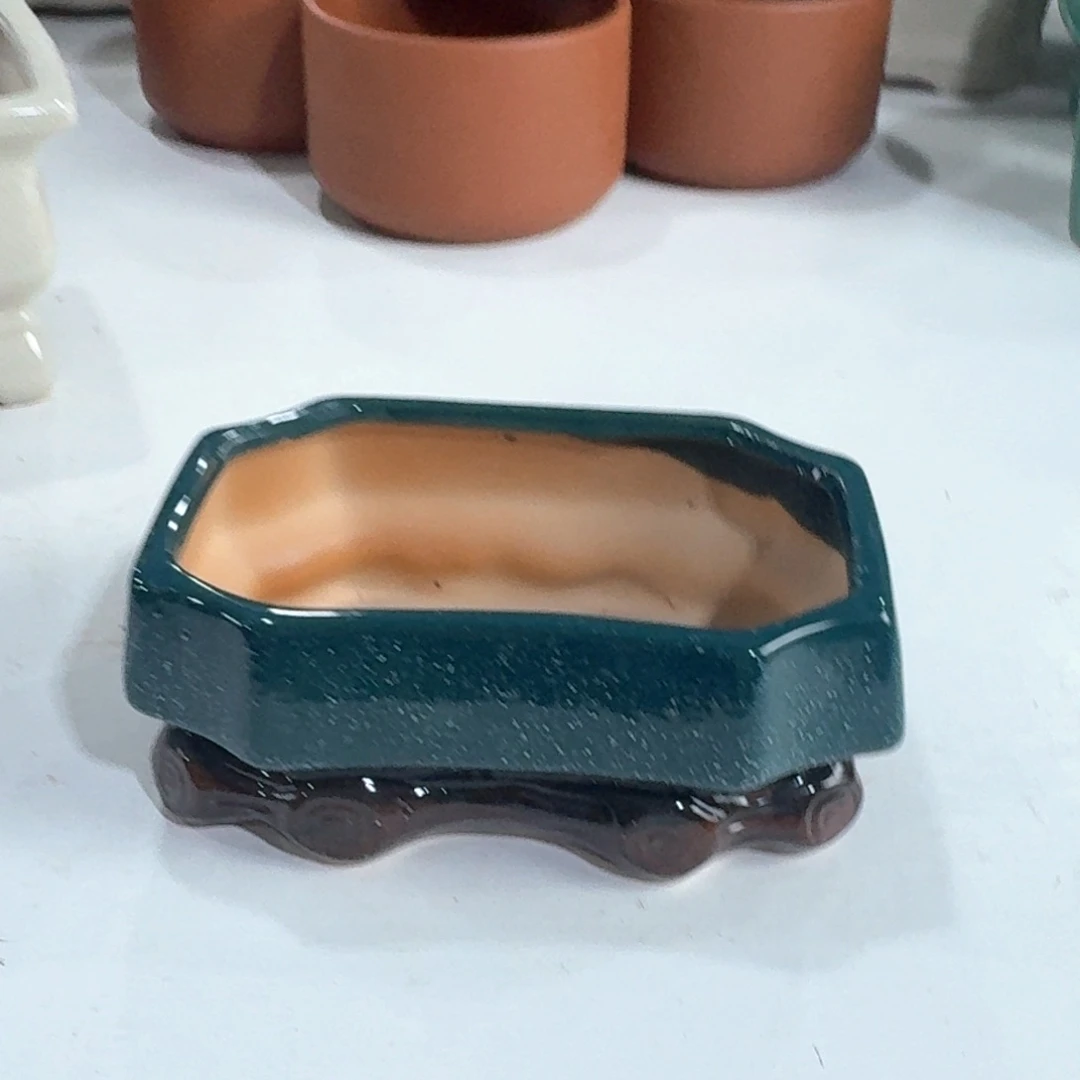 口径  14*8*6陶瓷绿植多肉微瑕花盆