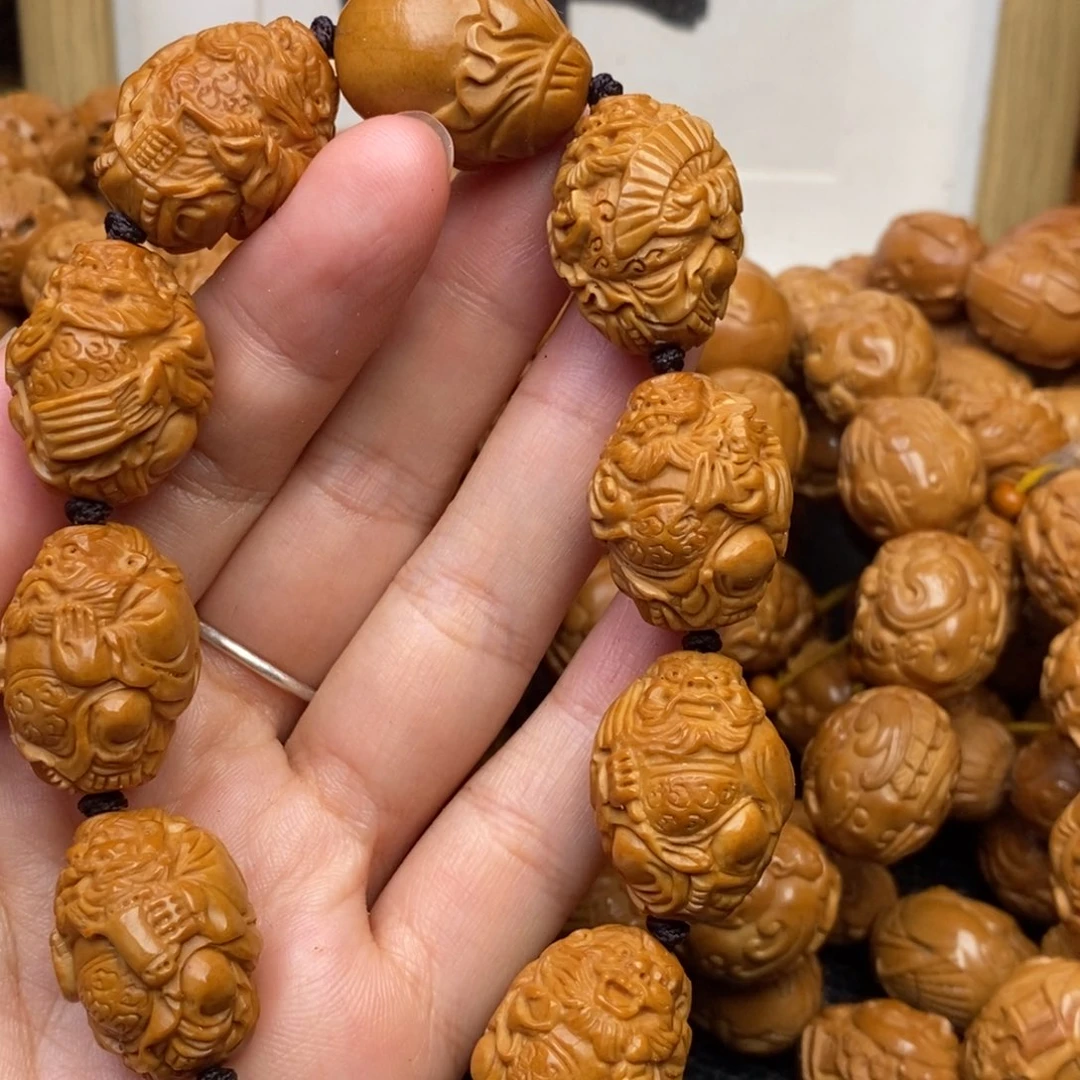 深***蓝手串橄榄核钟馗整身