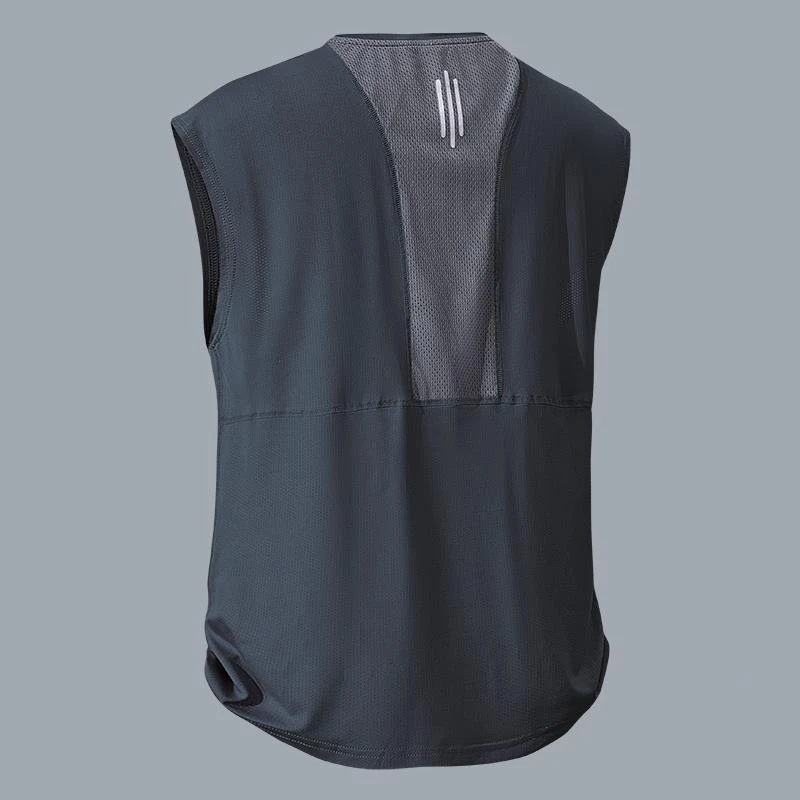 冰丝运动背心男无袖t恤夏季薄款透气坎肩篮球训练健身跑步速干衣