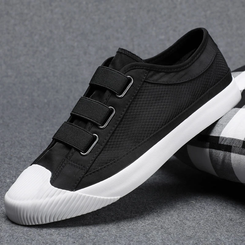 2025夏季薄款网面鞋男士帆布鞋一脚蹬懒人鞋透气休闲平底鞋潮鞋男