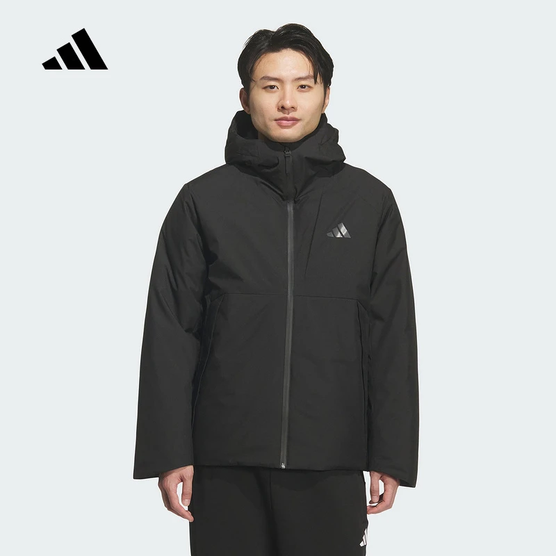 Adidas阿迪达斯【官方正品】男子暖芯运动户外保暖连帽羽绒服KQ5505