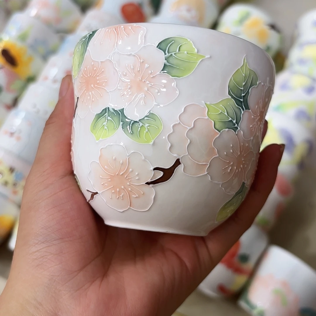 玄***比手绘创意高温釉下彩陶瓷