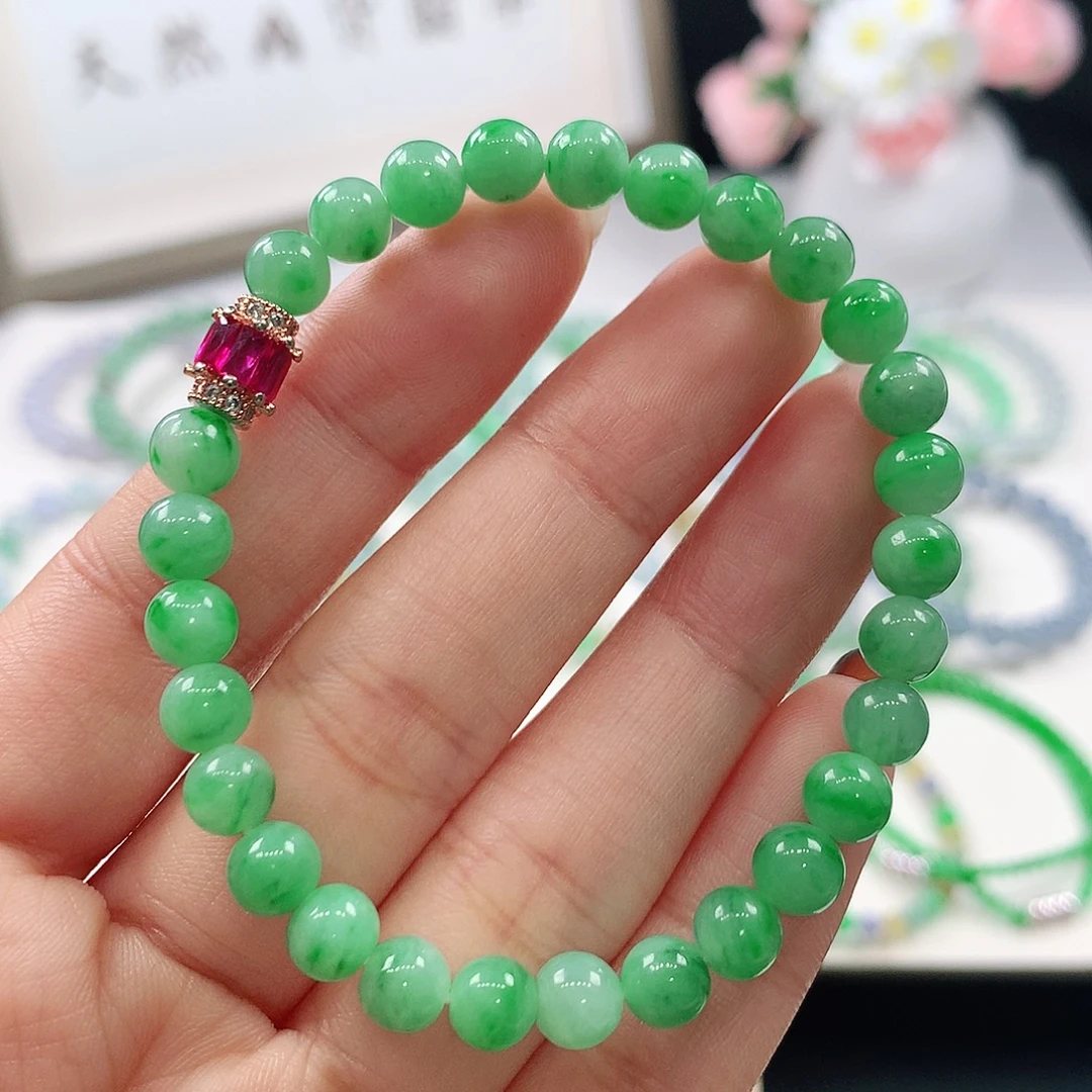 翡翠未镶嵌手链6mm