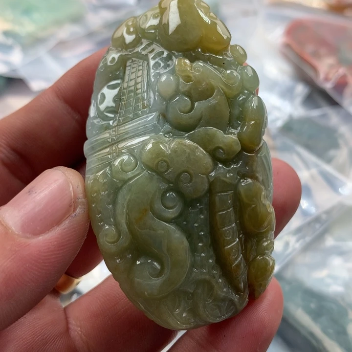 星***瀚翡翠未镶嵌颈饰保真天然a货翡翠