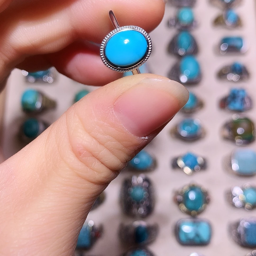 绿松石银S925镶嵌挂件