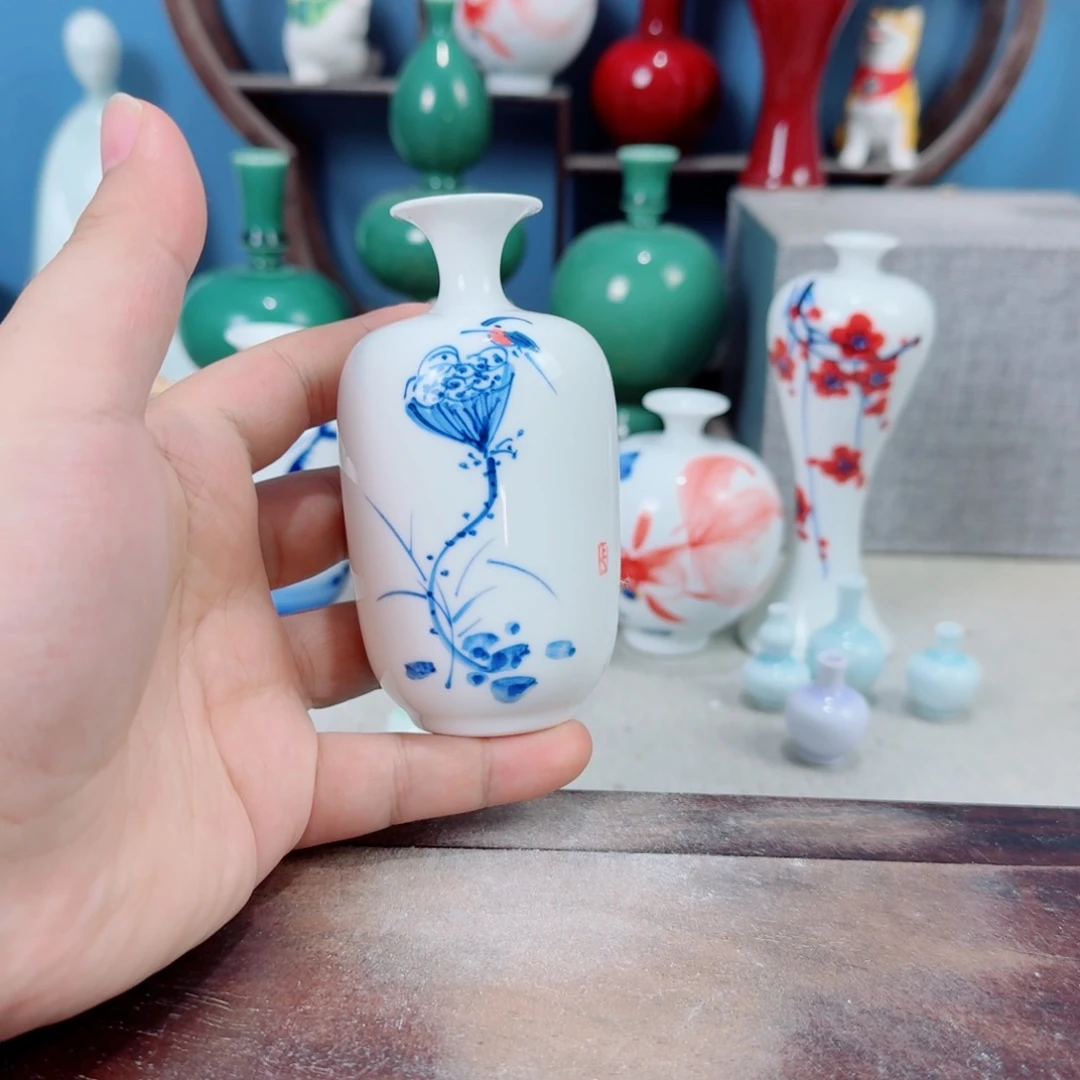 陶瓷手工小花器摆件