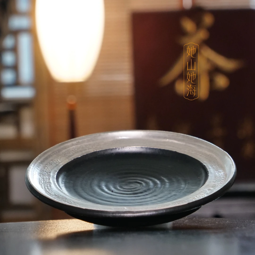 她山她海【浩银圆环壶承】十廿手作高温陶银茶器圆环壶承茶盘