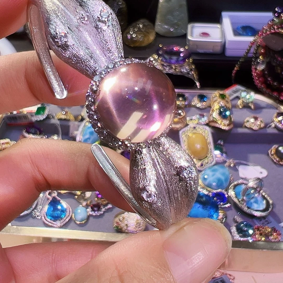 银S925镶嵌手镯芙蓉石