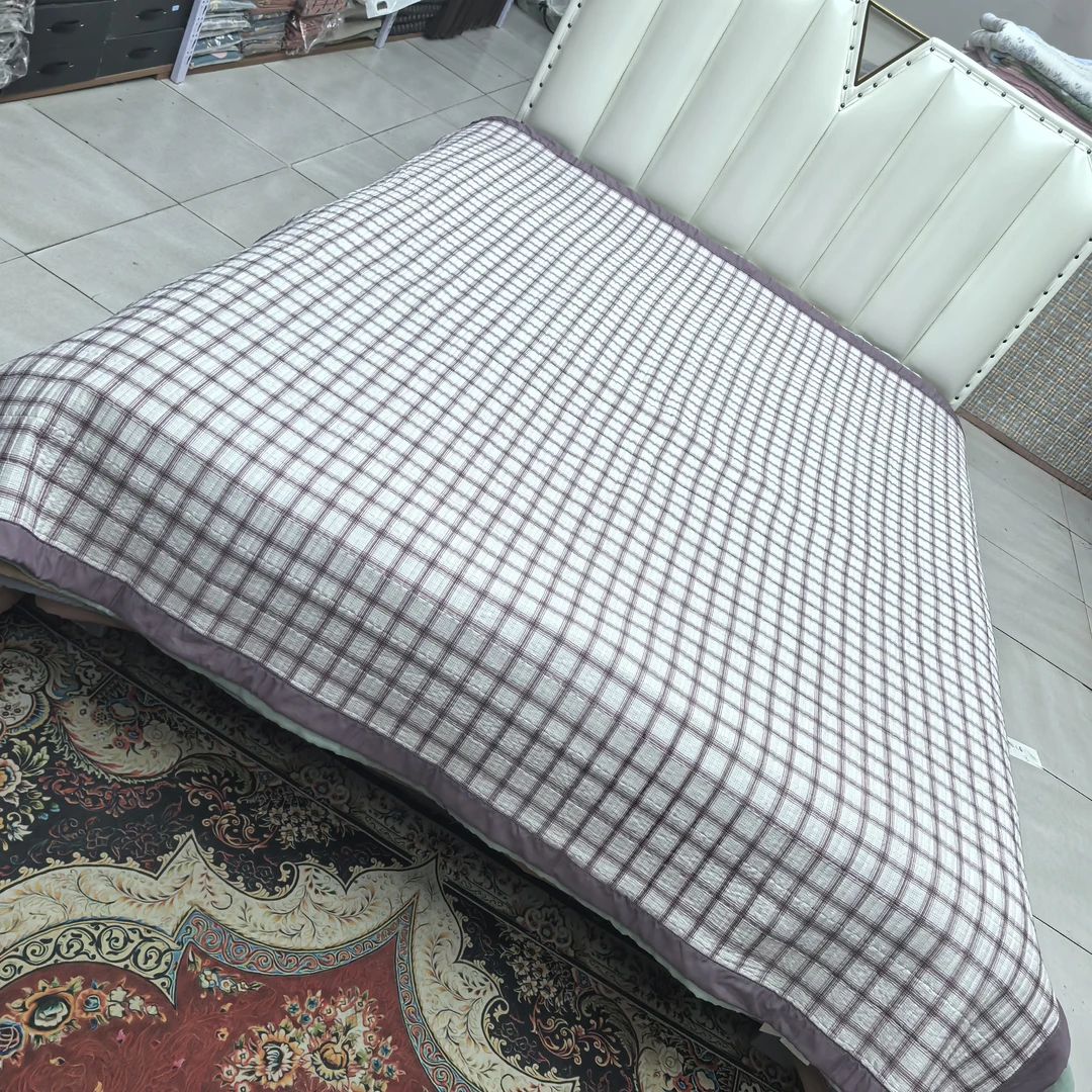 莫小柔宽边床盖《紫格人生》2米✕2.3米