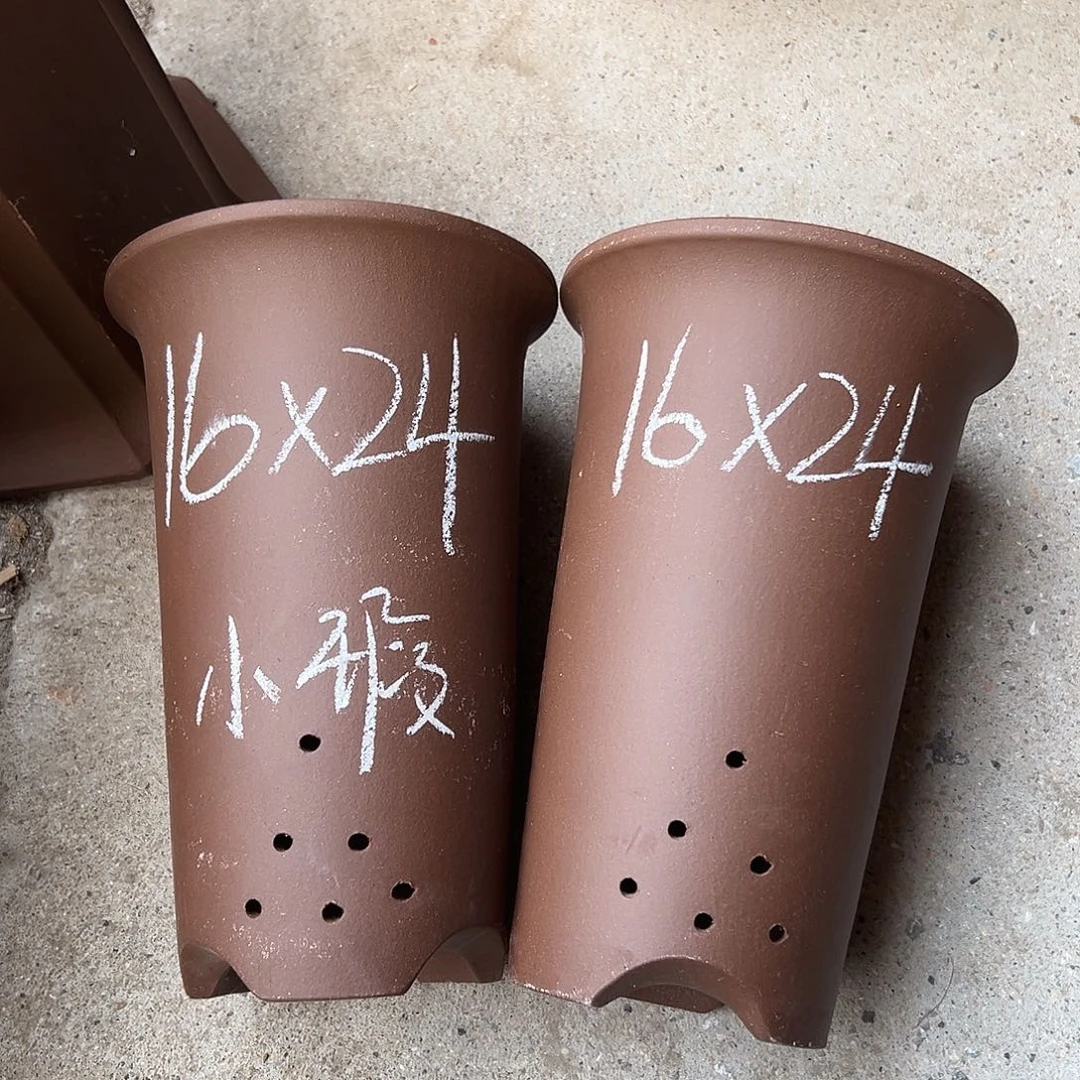 紫砂花盆宜兴紫砂花盆2只