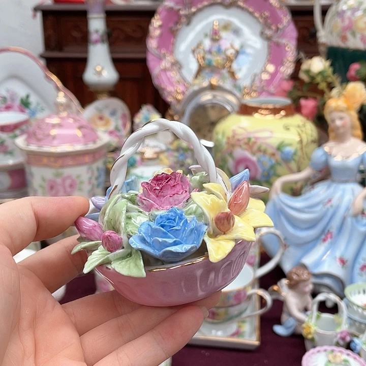 杯碟陶瓷摆件陶瓷