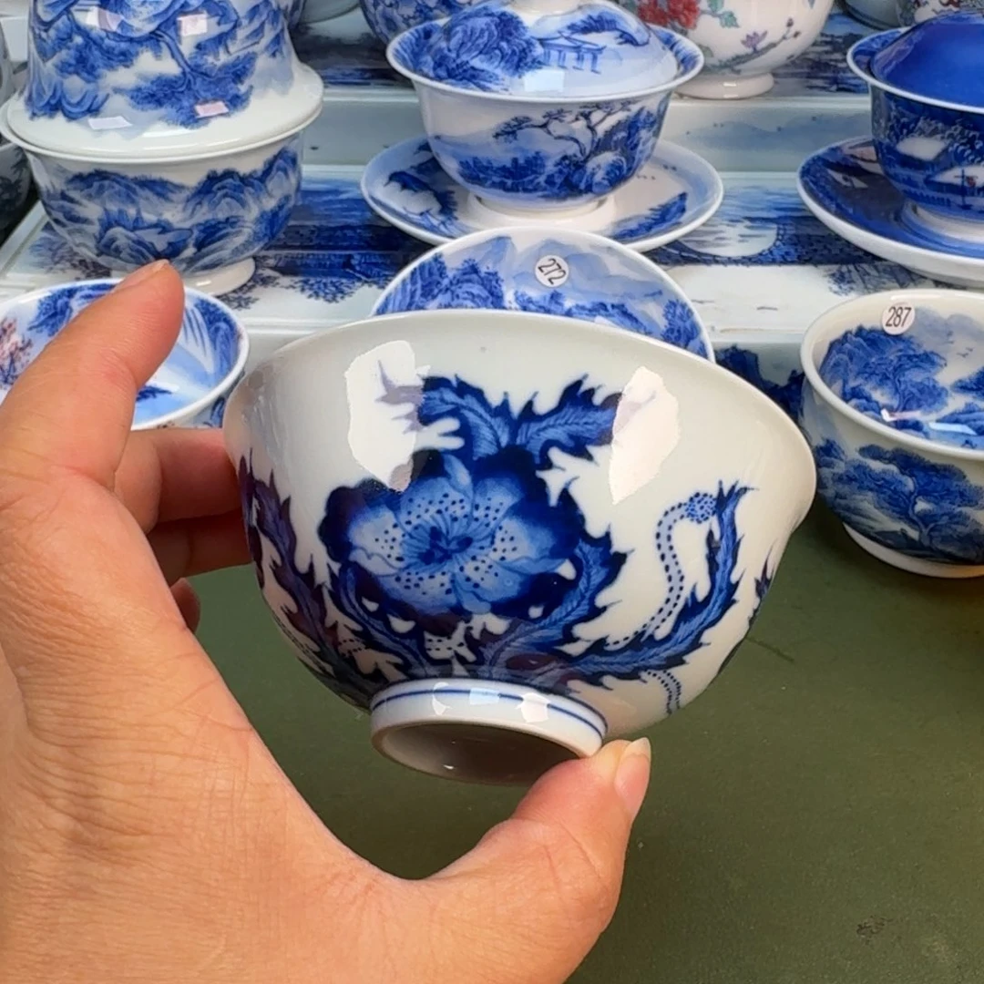 景德镇纯手绘茶具圆圆247