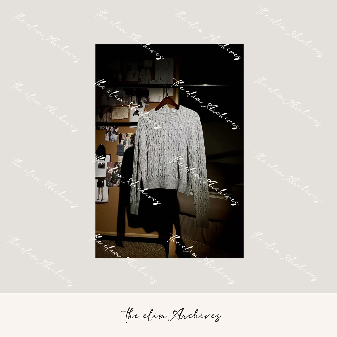 【以琳档案】w“B*c经典”珠片亮闪绞花长袖针织衫 毛衣打底LN023278