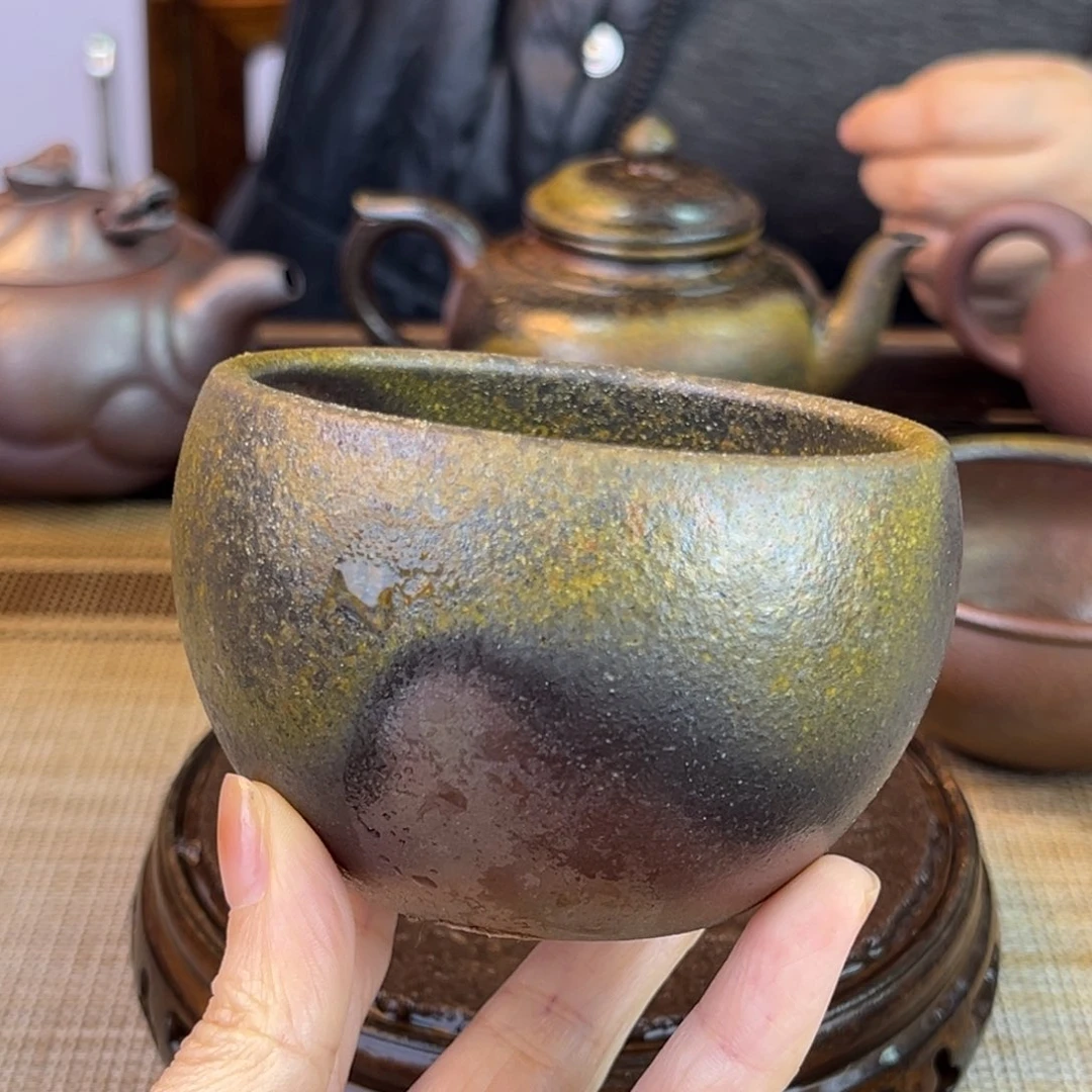 茶壶紫砂底槽清柴烧150cc