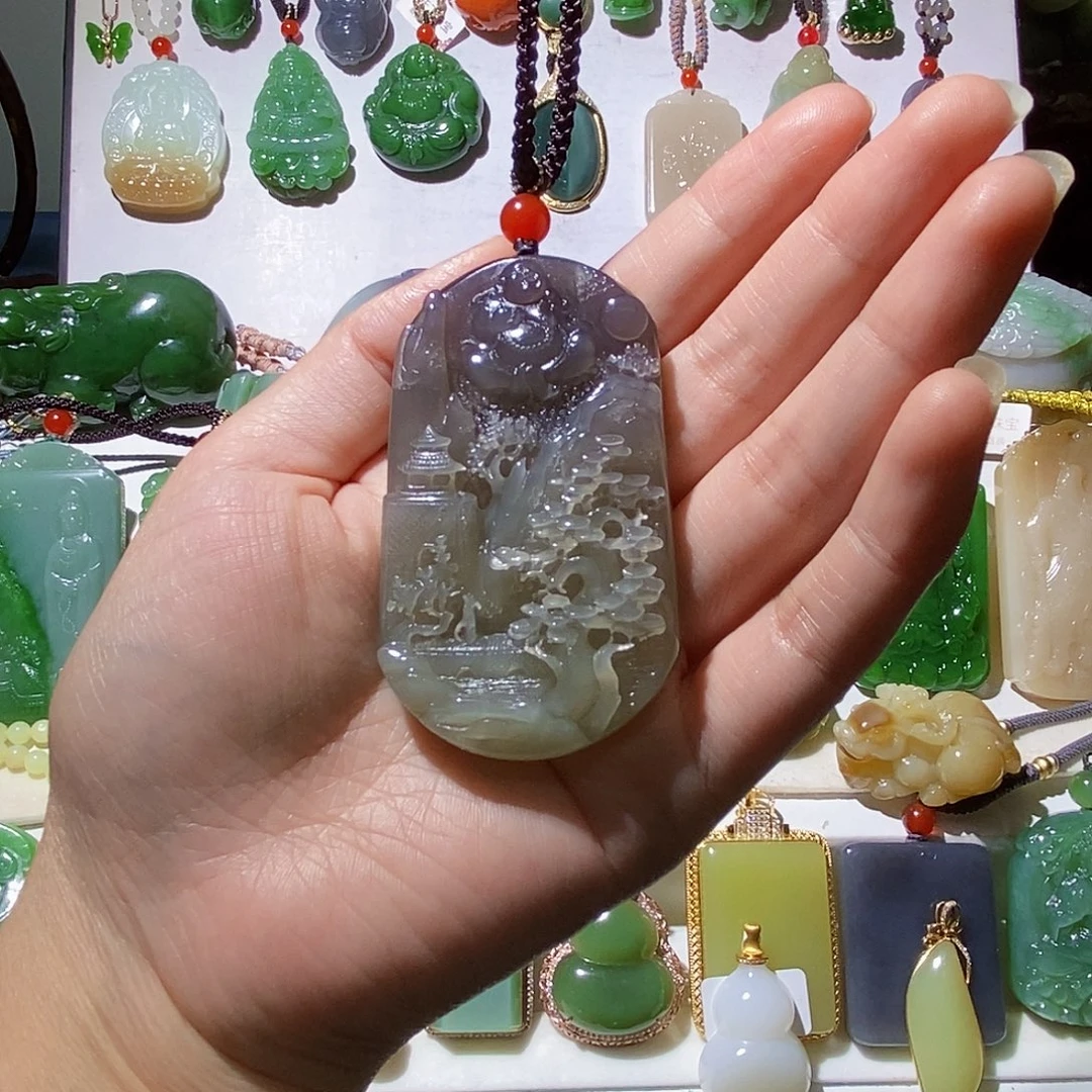 和田玉未镶嵌颈饰