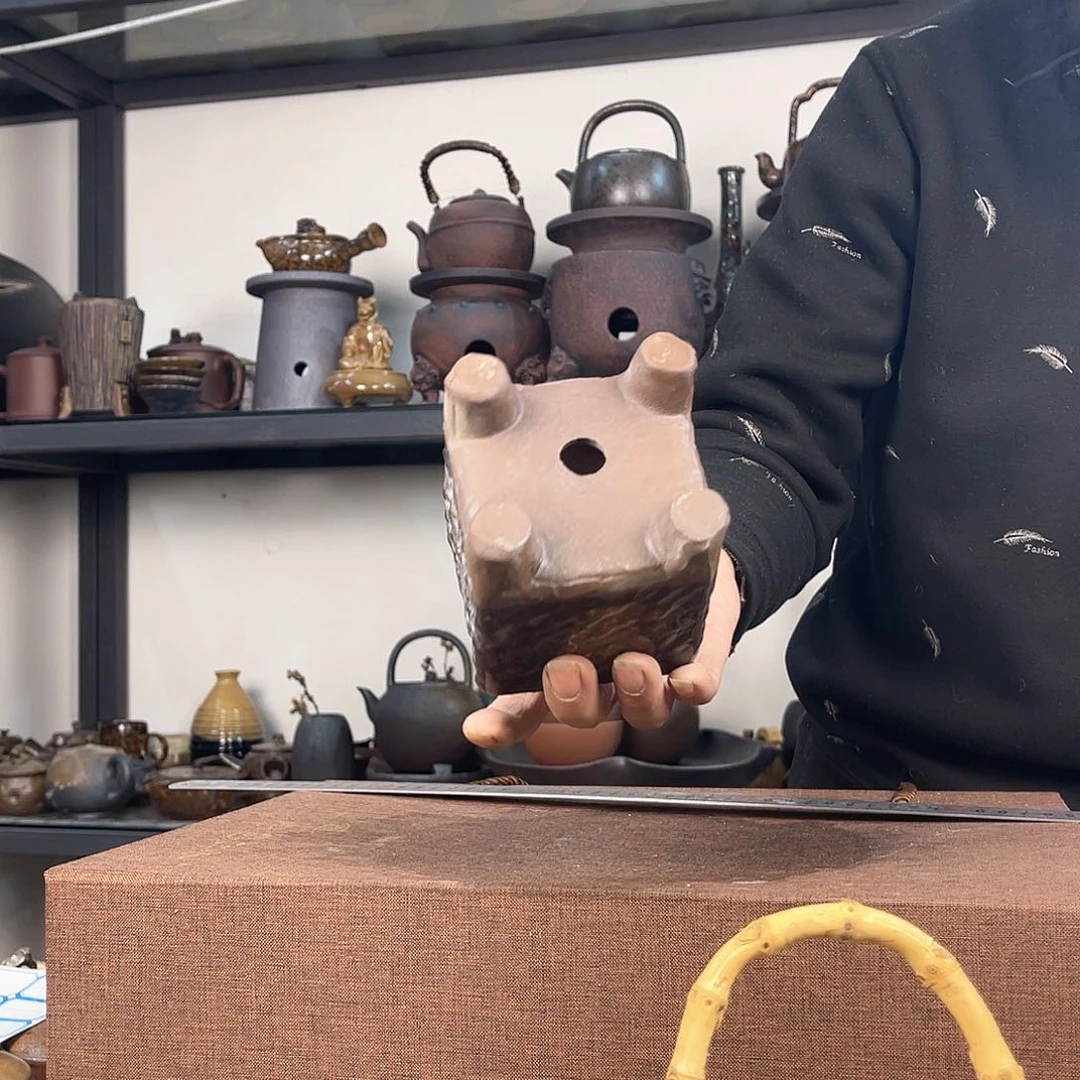 紫泥茶壶紫砂粗陶茶器