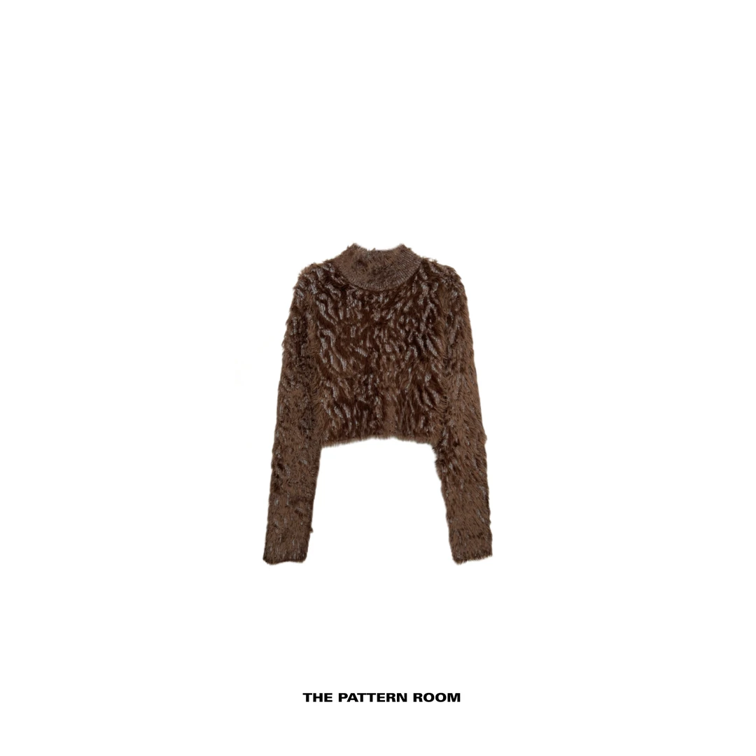 The pattern room | 暖绒化斑驳拉毛肌理半高领毛衣