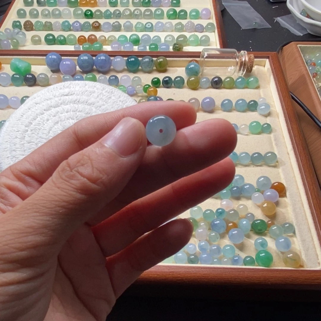 散珠翡翠9.9×6.9天然翡翠A货散珠