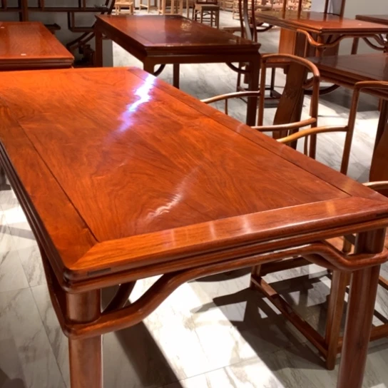 紫檀木类家具一*缅花198桌+南官椅2 +层架 条案茶几