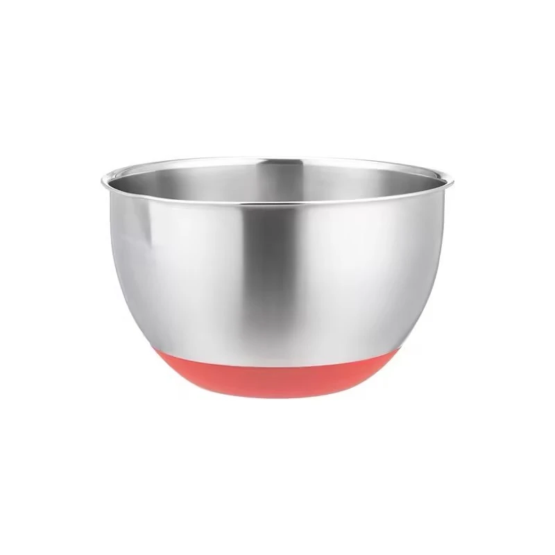 304不锈钢盆硅胶底防滑打蛋盆家用烘焙加深加厚防摔24cm
