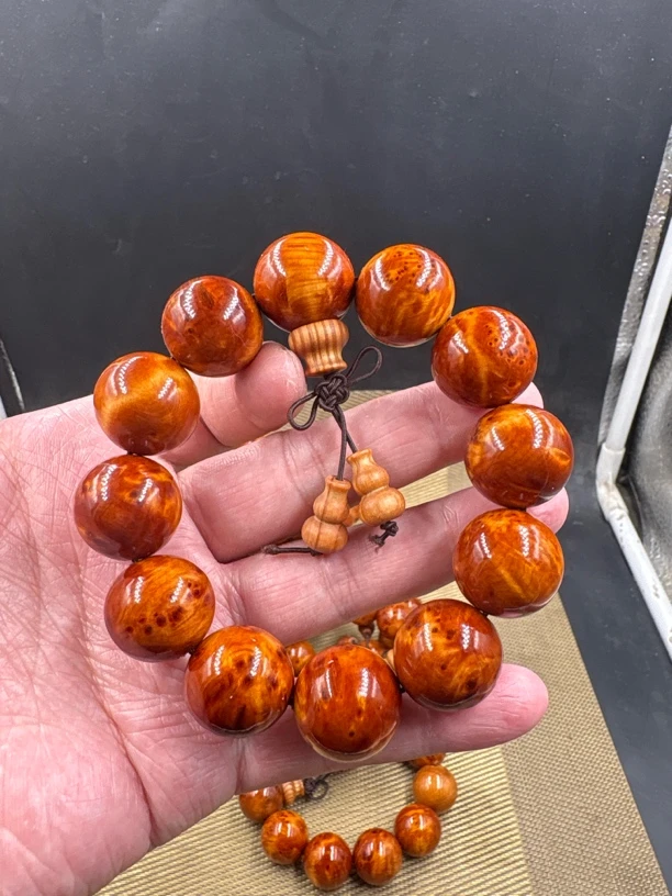 男女情侣适用文玩饰品陈化老料留疤手串男女情侣佛珠文玩饰品