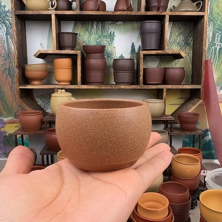 紫砂茶杯拙器甄选，纯原本矿。