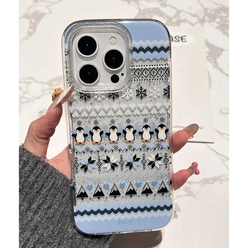 冬日企鹅费尔岛适用iPhoneiPhone16苹果15promax新款13/14手机壳