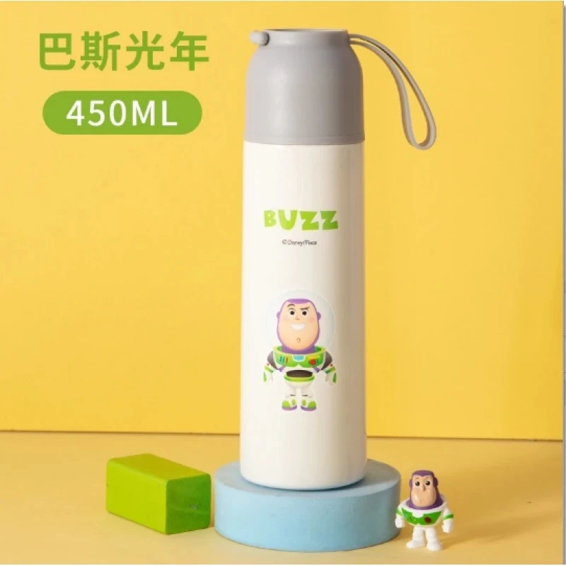 巴斯光年保温杯学生水杯上学专用便携防摔食品级304不锈钢杯子