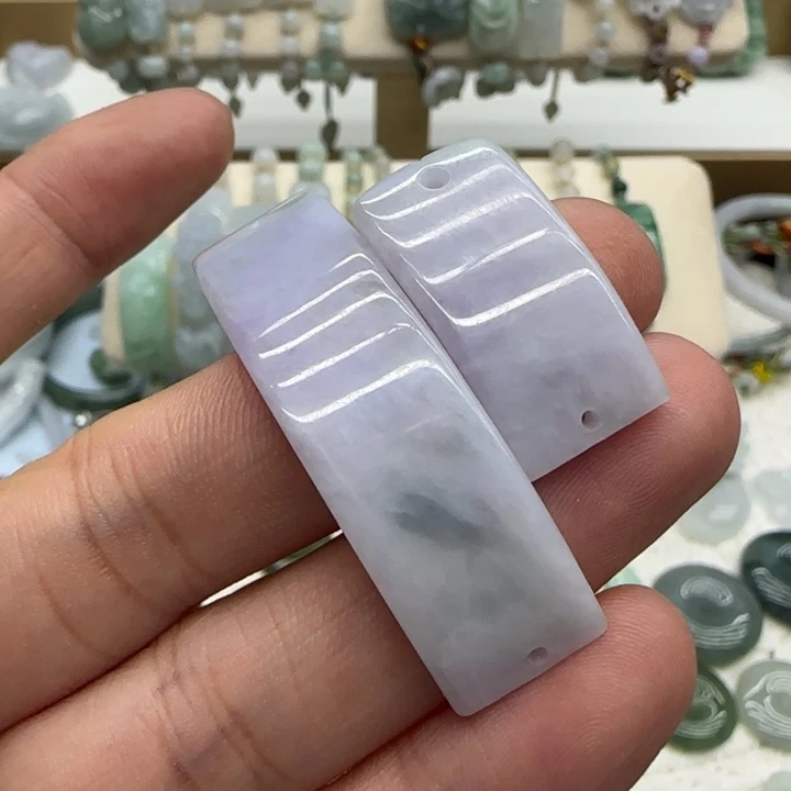 翡翠未镶嵌手链有纹