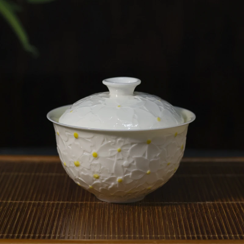 纳兰- 黄丽君万花盖碗（Q4694）