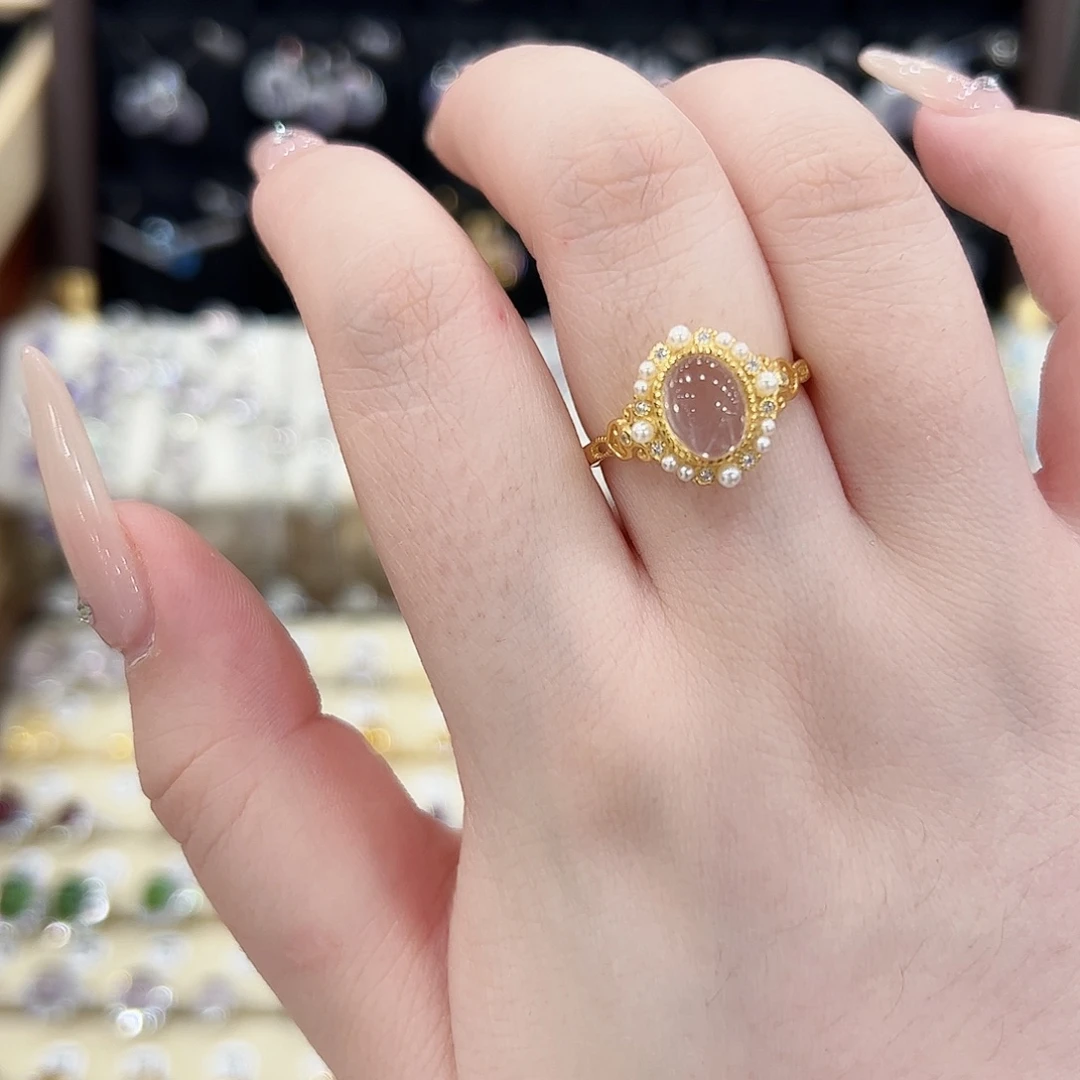 蝶***）戒指水晶银S925镶嵌