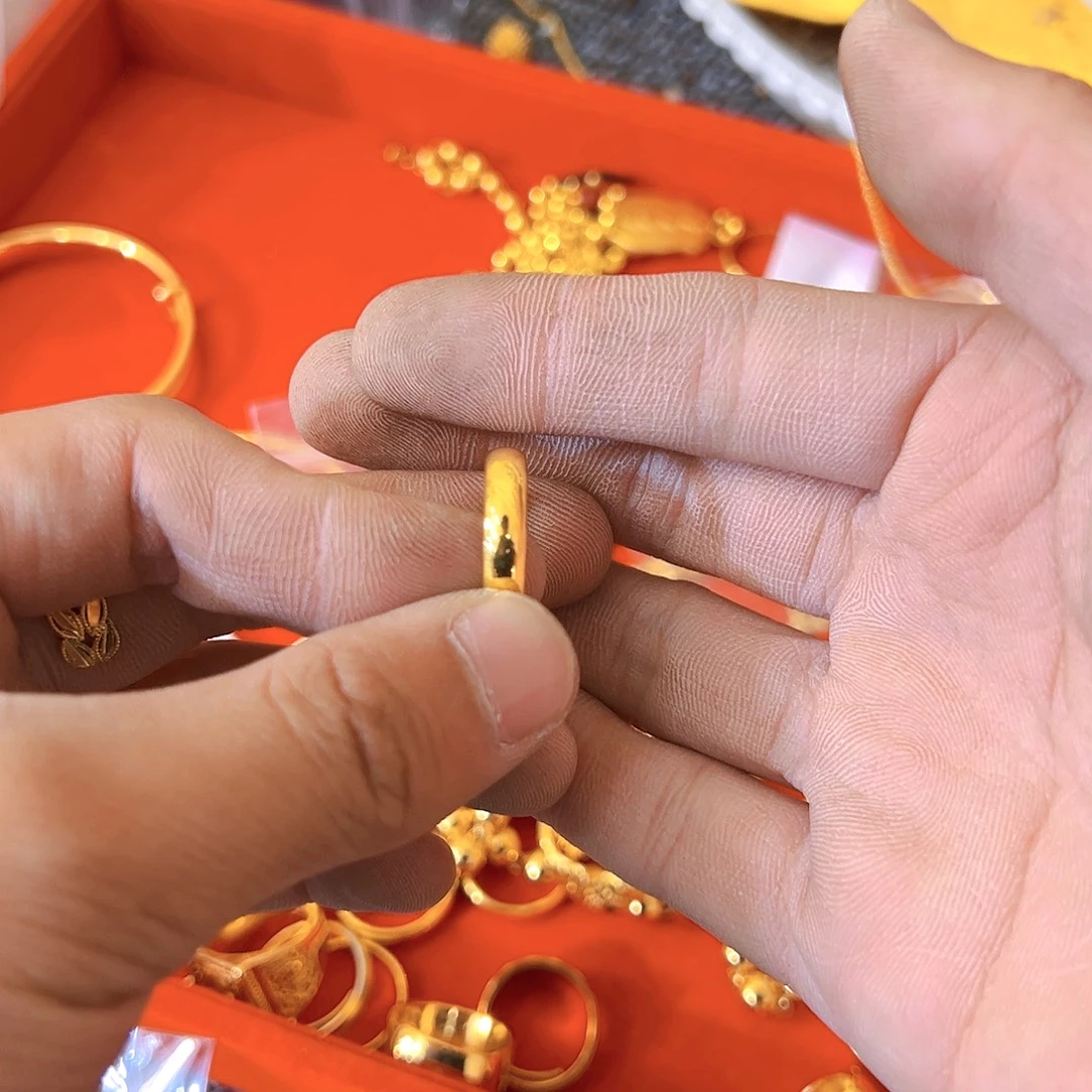铜合金无光面的开口戒指