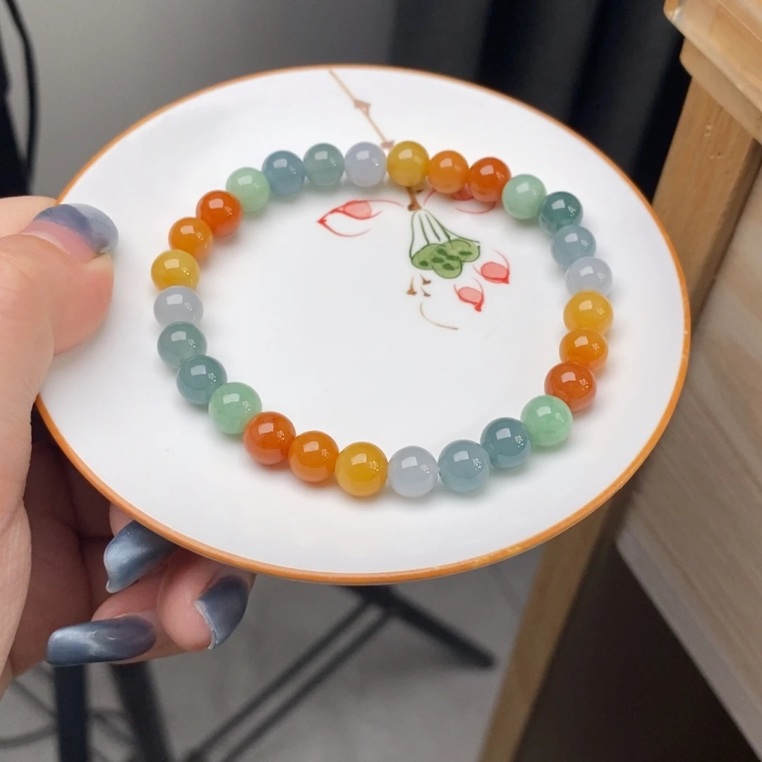 翡翠未镶嵌手链翡翠d33卡7