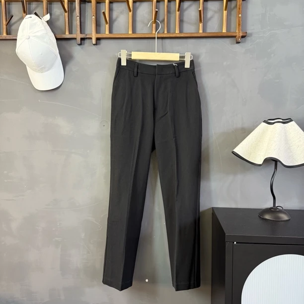 9459黑色直筒百搭显瘦西裤