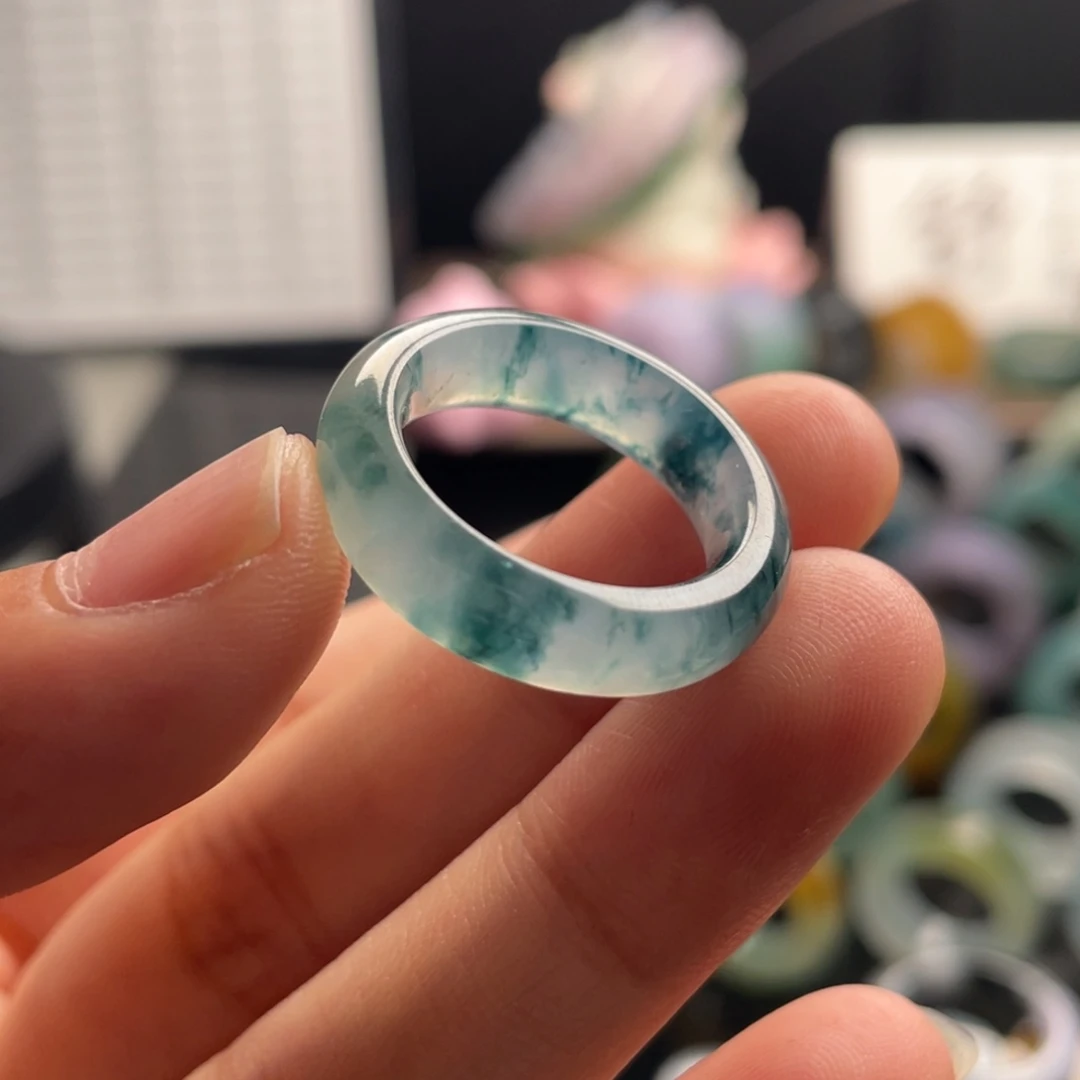 定制翡翠未镶嵌   漏漏冰牛仔蓝