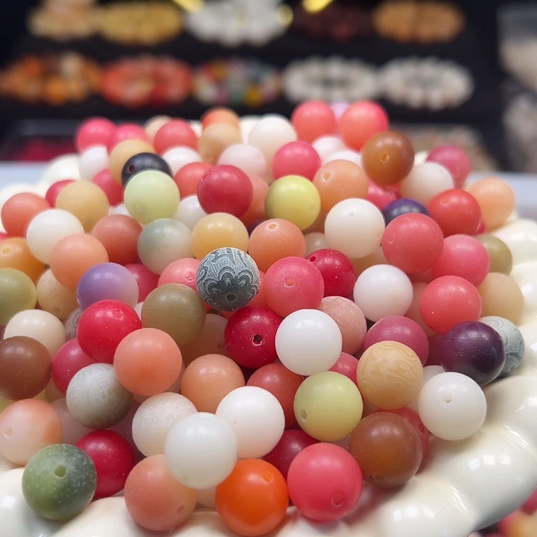 手串菩提根/象牙果微瑕卡11/12左右多宝圆混1000颗