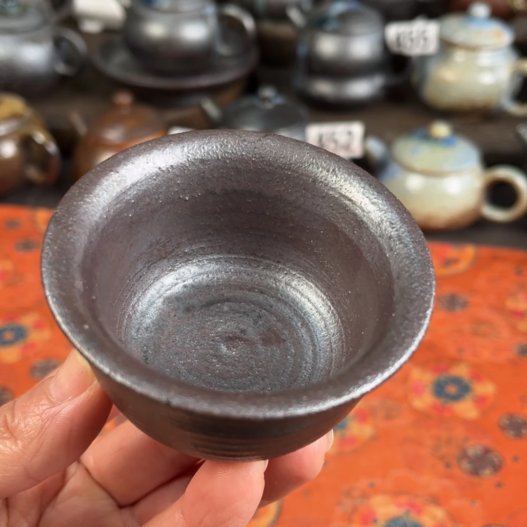 柴烧茶器主人杯杯柴烧