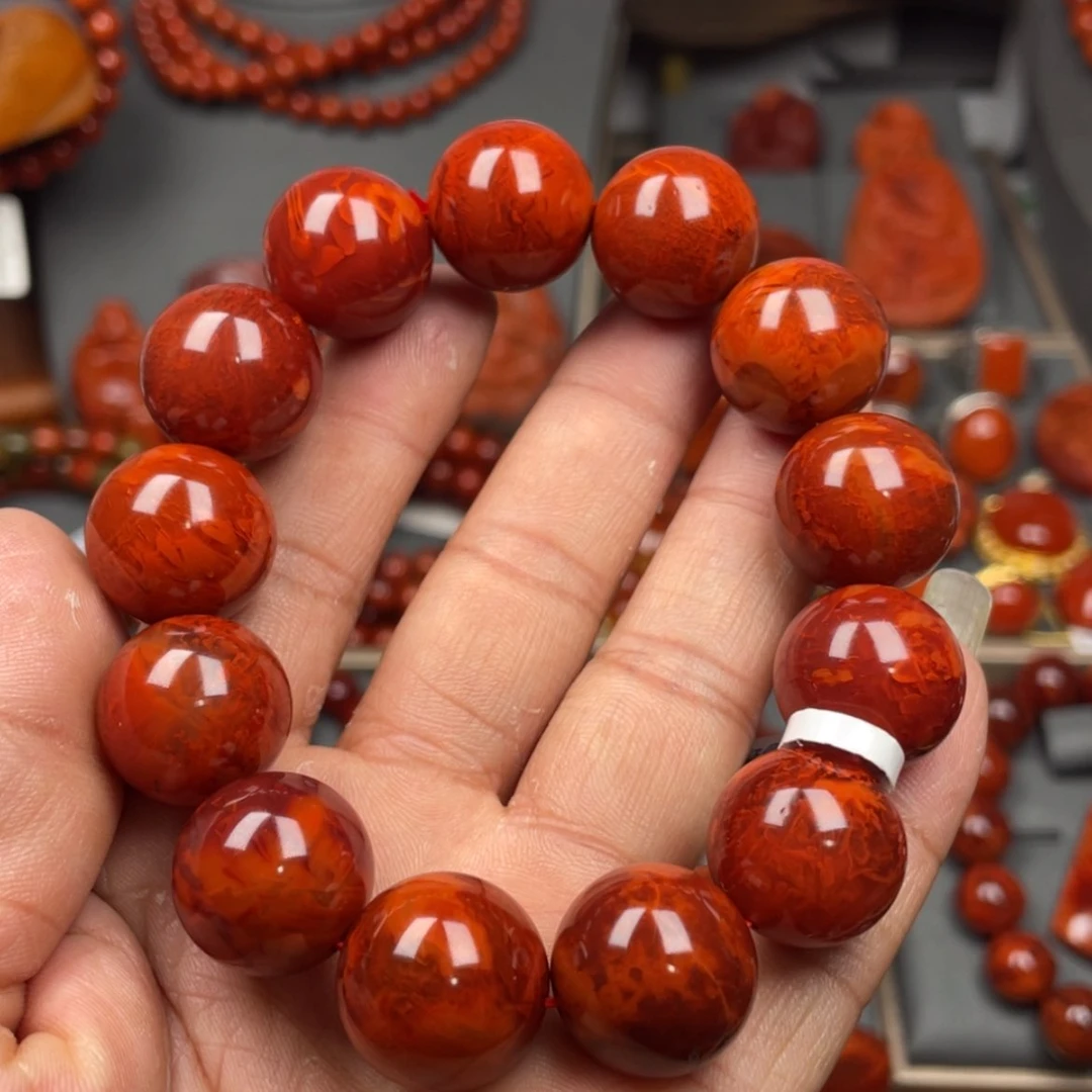 【闪购商品】南红玛瑙珠宝奇石未镶嵌单圈17