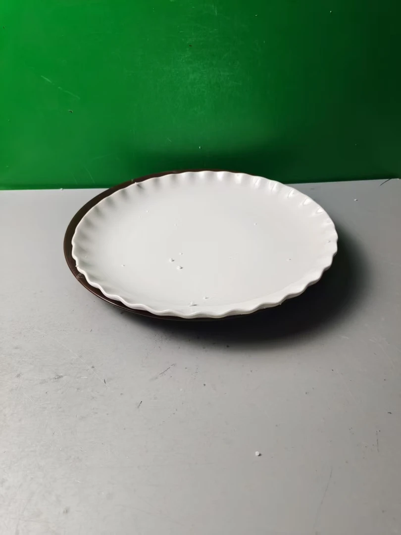 M1358 盘2个（口径27，高2）陶瓷餐具 D1