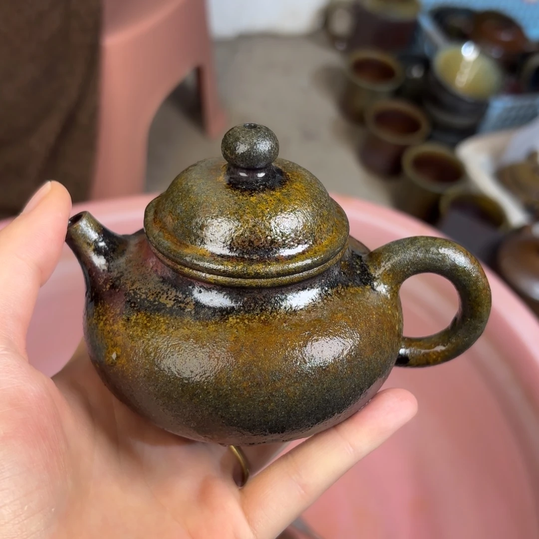 茶壶紫砂柴烧紫砂天青容天