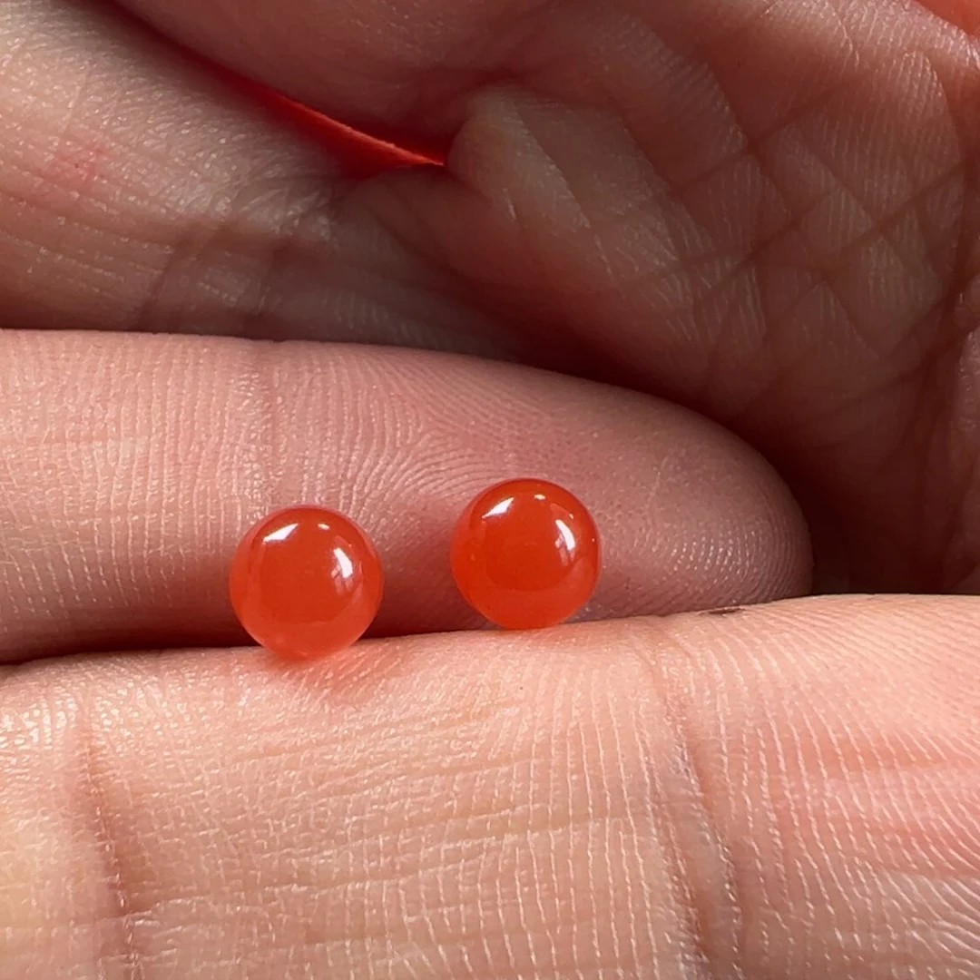 南红玛瑙圆珠5.5未镶嵌岷**渡