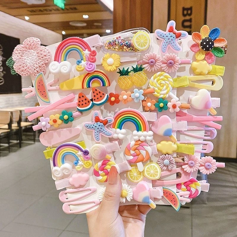 《直播间扣号拍》ins少女风女韩版头饰边夹发夹夹子女童发饰BB夹